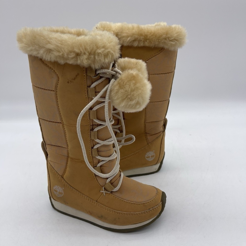 Timberland Nordic Groove Wheat 36871 Toddler Size T7 Winter Boots Lace‎ and Zip